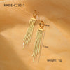 Tassel Titanium Steel Electroplated Earrings