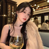 Tassel Water Drop Zircon Earrings Light Luxury Highend Electroplated Jewelry For Women