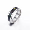 Temperature Ring Titanium Steel Jewelry With Letters Numbers Text Dripping Oil Design Unisex