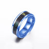 Temperature Ring Titanium Steel Jewelry With Letters Numbers Text Dripping Oil Design Unisex