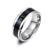 Temperature Ring Titanium Steel Jewelry With Letters Numbers Text Dripping Oil Design Unisex