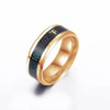 Temperature Ring Titanium Steel Jewelry With Letters Numbers Text Dripping Oil Design Unisex