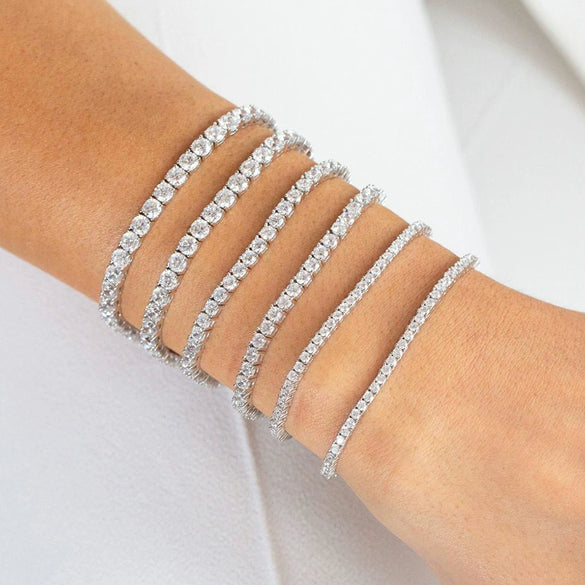 Tennis Bracelet Copper Geometric Electroplating Hiphop Jewelry For Women And Unisex