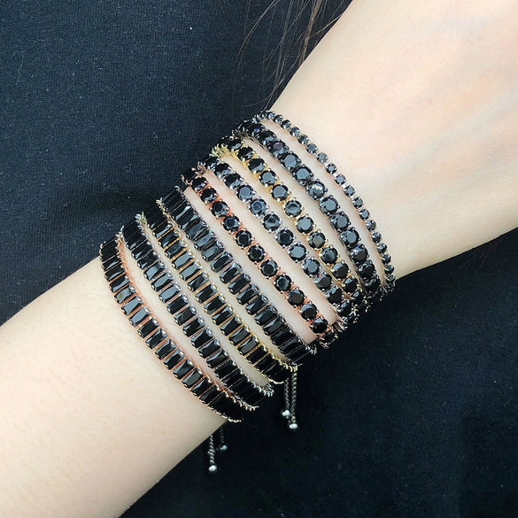 Tennis Bracelet Copper Geometric Style Round Rectangular Unisex