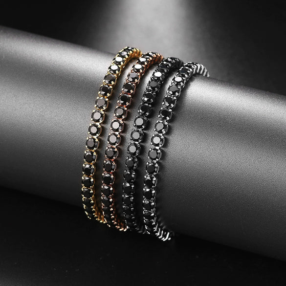 Tennis Bracelet Copper Geometric Style Round Rectangular Unisex