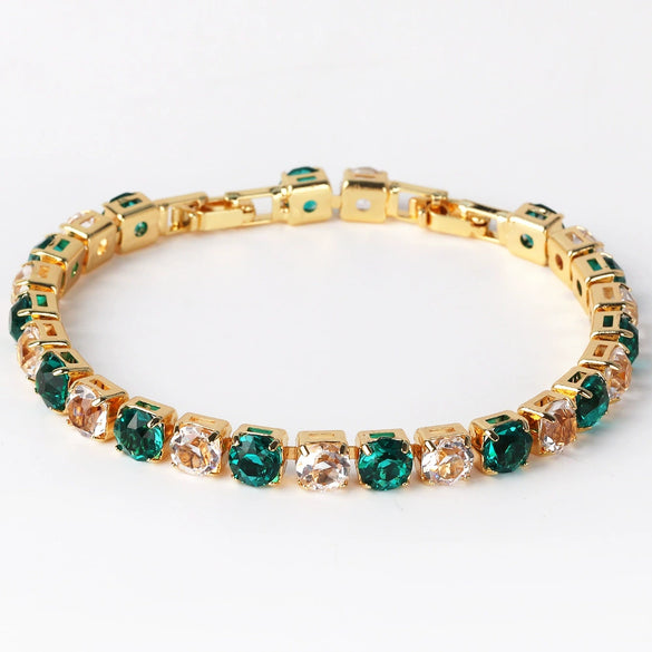 Tennis Bracelet Copper Zircon Geometric Claw Chain Diamond