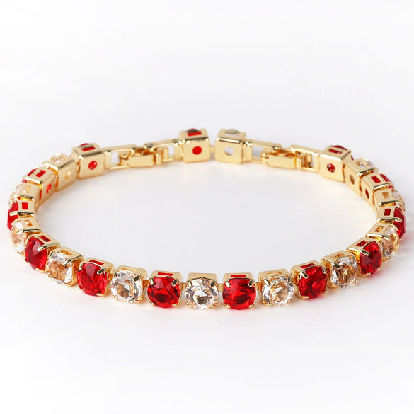 Tennis Bracelet Copper Zircon Geometric Claw Chain Diamond