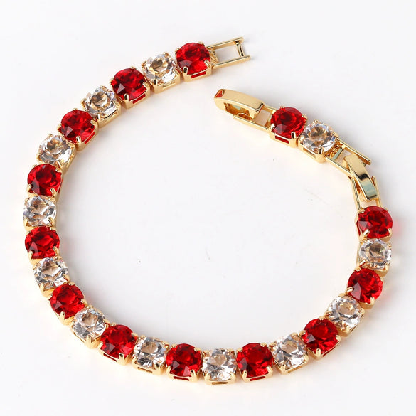 Tennis Bracelet Copper Zircon Geometric Claw Chain Diamond