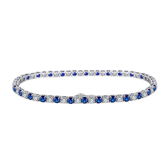 Tennis Chain Bracelet Silver 925 Geometric Simple Electroplated