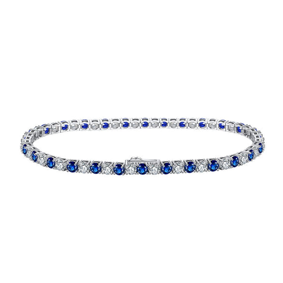 Tennis Chain Bracelet Silver 925 Geometric Simple Electroplated