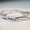 Tennis Chain Moissanite Bracelet 925 Sterling Silver Geometric Style For Men And Women