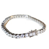 Tennis Chain Moissanite Bracelet 925 Sterling Silver Geometric Style For Men And Women