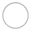 Tennis Chain Necklace S925 Sterling Silver Inlaid Moissanite Geometric Style Set With Diamonds Electroplated 18K Unisex