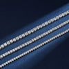 Tennis Necklace 925 Sterling Silver Zircon Geometric Hip Hop Unisex Clavicle Chain