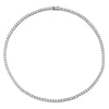 Tennis Necklace 925 Sterling Silver Zircon Geometric Hip Hop Unisex Clavicle Chain