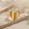 Textured Love Geometric Stainless Steel Ring With Electroplating For Women Wholesale Hiphop Rock Jewelry Accessories