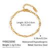 Textured Plain Chain Clavicle Chain Stainless Steel Titanium Steel Geometric Style Electroplated Women's Necklace Jewelry Wholesale