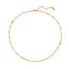 Textured Plain Chain Clavicle Chain Stainless Steel Titanium Steel Geometric Style Electroplated Women's Necklace Jewelry Wholesale