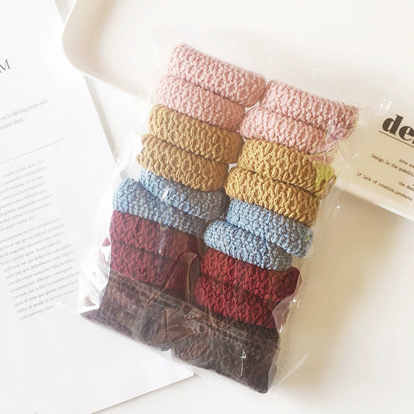 Thickened Handmade High Elastic Cloth Towel Hair Tie Simple Geometric Hair Band Hair Accessory Wholesale