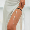 Thigh Chain Leg Chain Elastic Band Alloy Inlaid With Artificial Gemstones And Semiprecious Stones Star Pattern For Women