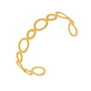 Threaded Ring Splicing Open Bracelet Stainless Steel 18K Gold Plated Simple Jewelry With Geometric Style Electroplated