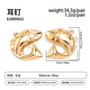 Threedimensional Fishshaped Plated Alloy Earrings For Women With Steel Posts Fashion Jewelry