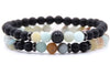 Tiger Eye And Diamond Ball Double Layer Bracelet Copper Material Micro Inlaid Zircon The Crown Pattern Fashion Style Unisex