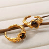 Tiger Eye Stone 316L Stainless Steel Ring And Necklace Electroplated Fashion Ol Design