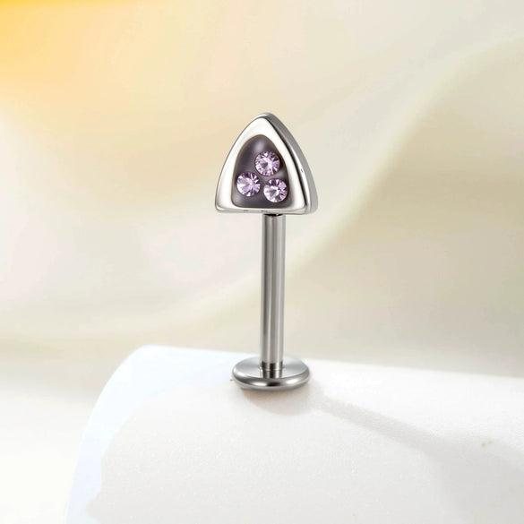 Titanium Alloy Animal Shaped Cat Ear Ear Bone Nail For Cartilage Piercing Set With Diamonds Unisex