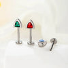 Titanium Alloy Animal Shaped Cat Ear Ear Bone Nail For Cartilage Piercing Set With Diamonds Unisex