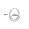 Titanium Alloy Ear Buckle Earrings Fashion Heart Shape Electroplating Unisex