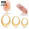 Titanium Alloy Ear Buckle Earrings Fashion Heart Shape Electroplating Unisex