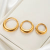 Titanium Alloy Ear Buckle Earrings Fashion Heart Shape Electroplating Unisex