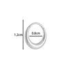 Titanium Alloy Ear Buckle Earrings Fashion Heart Shape Electroplating Unisex