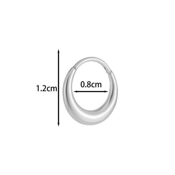 Titanium Alloy Ear Buckle Earrings Fashion Heart Shape Electroplating Unisex