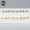 Titanium Alloy Flower Heart Round Piercing Earrings With Electroplating