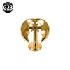 Titanium Alloy Flower Heart Round Piercing Earrings With Electroplating
