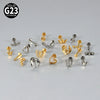 Titanium Alloy Flower Heart Round Piercing Earrings With Electroplating