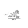 Titanium Alloy Flower Pattern Electroplated Women's Cartilage Puncture Earrings