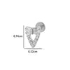 Titanium Alloy Flower Pattern Electroplated Women's Cartilage Puncture Earrings