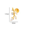 Titanium Alloy Flower Pattern Electroplated Women's Cartilage Puncture Earrings