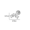 Titanium Alloy Flower Pattern Electroplated Women's Cartilage Puncture Earrings