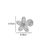 Titanium Alloy Flower Pattern Electroplated Women's Cartilage Puncture Earrings