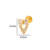 Titanium Alloy Flower Pattern Electroplated Women's Cartilage Puncture Earrings