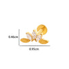 Titanium Alloy Flower Pattern Electroplated Women's Cartilage Puncture Earrings
