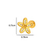 Titanium Alloy Flower Pattern Electroplated Women's Cartilage Puncture Earrings