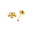 Titanium Alloy Flower Pattern Electroplated Women's Piercing Ear Nails