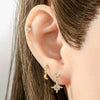 Titanium Alloy Geometric Heart Earrings Lip Nail Piercing Jewelry Copper Inlaid Zircon Electroplated