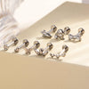 Titanium Alloy Geometric Love Butterfly Inner Teeth Screw Flat Bottom Rod Lip Nail Ear Bone Nail Puncture Jewelry Electroplated