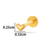 Titanium Alloy Geometric Love Butterfly Inner Teeth Screw Flat Bottom Rod Lip Nail Ear Bone Nail Puncture Jewelry Electroplated